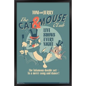 Trends International Tom And Jerry - Cat And Mouse Club Framed Wall Poster Prints - 1 of 4
