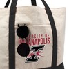 University Of Indianapolis Primary Logo Canvas Tote Bag With External Pocket, Reusable Shoulder Bag for Shopping, School, Beach - 2 of 4