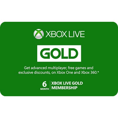 xbox one live gold 6 months
