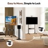 Skyzoo Portable Floor TV Stand on Wheels for 37"-86" TVs up to 154lbs, Adjustable Height Rolling TV Cart with Remote & Touch Control - 4 of 4