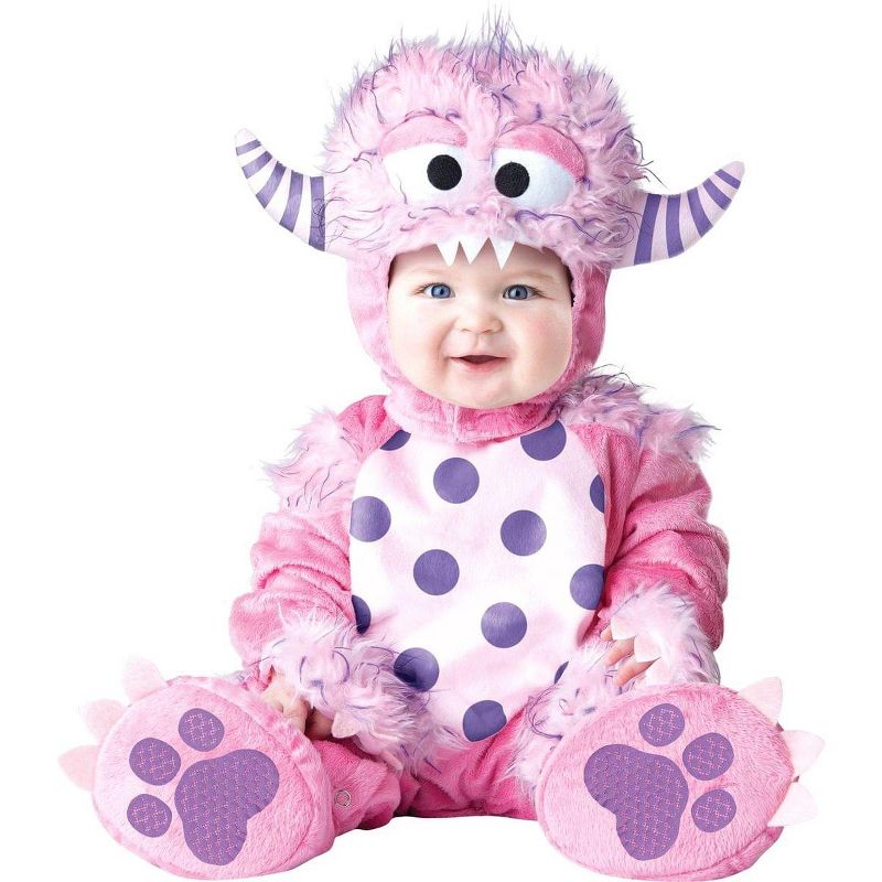Lil' Pink Monster Baby Toddler Costume, 1 of 2