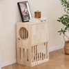 Costway 2-Tier Luxury Wood Cat House Kitten Cage Condo w/ Washable Plush Cushions End Side Table Nightstand - 4 of 4