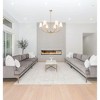 Shannon 6-Light Chandelier - Modern Steel Design with White Fabric Shades - 4 of 4