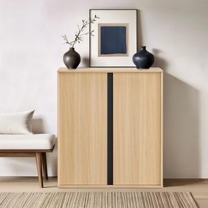 Spruce & Spring 31.5" Modern Industrial Sideboard Cabinet Storage Cabinet - 1 of 4