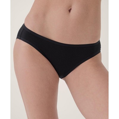Pact Women's Organic Cotton Classic Fit Bikini 2-Pack Black Medium