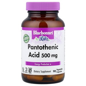 Bluebonnet Nutrition Pantothenic Acid, 500 mg, 90 Vegetable Capsules - 1 of 4