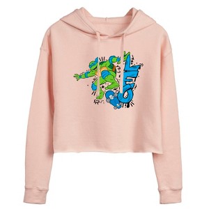 Women's - Teenage Mutant Ninja Turtles - Leo Cropped Graphic Hoodie - 1 of 3