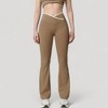 Anna-Kaci Women's Flare Leg Yoga Pants with Crossover High Waistband and Four-Way Stretch Fabric - 2 of 4