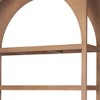 HomeRoots 47" Brown Arched Solid Wood Five Tier Bookcase - 4 of 4