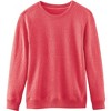 Collections Etc Cozy Heathered Fleece Stylish Crewneck Pullover - 2 of 4
