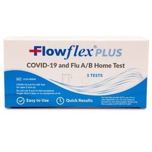 FlowFlex Plus Covid-19 and Flu A/B Home Test - 5ct - 1 of 4