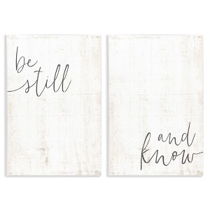 Stupell Industries Be Still & Know Spiritual Calligraphy, 10" x 15" - 1 of 4