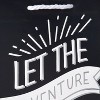 Medium Gift Bag 'Let the Adventure Begin' Black/Gray: American Greetings, Paper, Typography, Graduation, 10" x 7" x 4" - 3 of 4