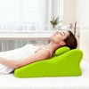 SEVOBAL Bed Pillows Memory Foam Ergonomic Wedge Pillow Prone Pillow Reading Pillow Multi-Functional Bed Pillow, Green, 13.4"*8.2"*23.6" - 3 of 4