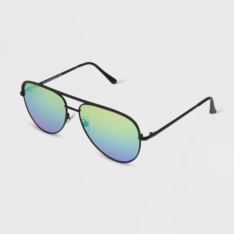 Men's Shiny Metal Aviator Sunglasses - Original Use™, 2 of 3