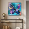 Art Remedy Jewel Toned Butterfly Colorful buterfly and flowers wall art Framed - 2 of 4