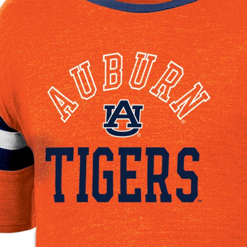NCAA Auburn Tigers Girls&#39; Short Sleeve Striped Shirt, 3 of 4