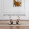 Dolonm 70-inch Modern Faux Marble Dining Table with Stainless Steel Base for 6 - 3 of 4