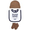 Hudson Baby Infant Boy Cotton Layette Set, Navy Handsome Daddy - 3 of 4