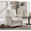 ORRD Swivel Accent Chair - Modern Barrel Armchair with Wood Base for Living Room, Bedroom, Office - 3 of 4