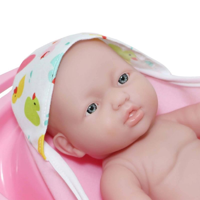JC Toys La Newborn All Vinyl 13&#34; Realistic Baby Doll Bathtub Set 8pc Gift Set, 3 of 6