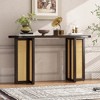 Farmhouse Rattan Console Table Entryway Table, Narrow Console Table with Storage, Hallway Table for Living Room, Entrance - 2 of 4