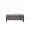 Airsurfer Modern Tufted Top Soft Close Storage Bench Upholstered Polyester Grey - 4 of 4