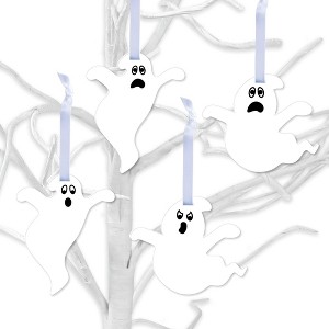 Big Dot of Happiness Spooky Ghost - Halloween Party Decorations - Tree Ornaments - Set of 12 - 1 of 4