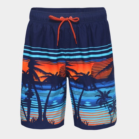 Мужские брюки Rokka&Rolla Men's 8'' Swim Trunks-Tropical Palm, size XX Large