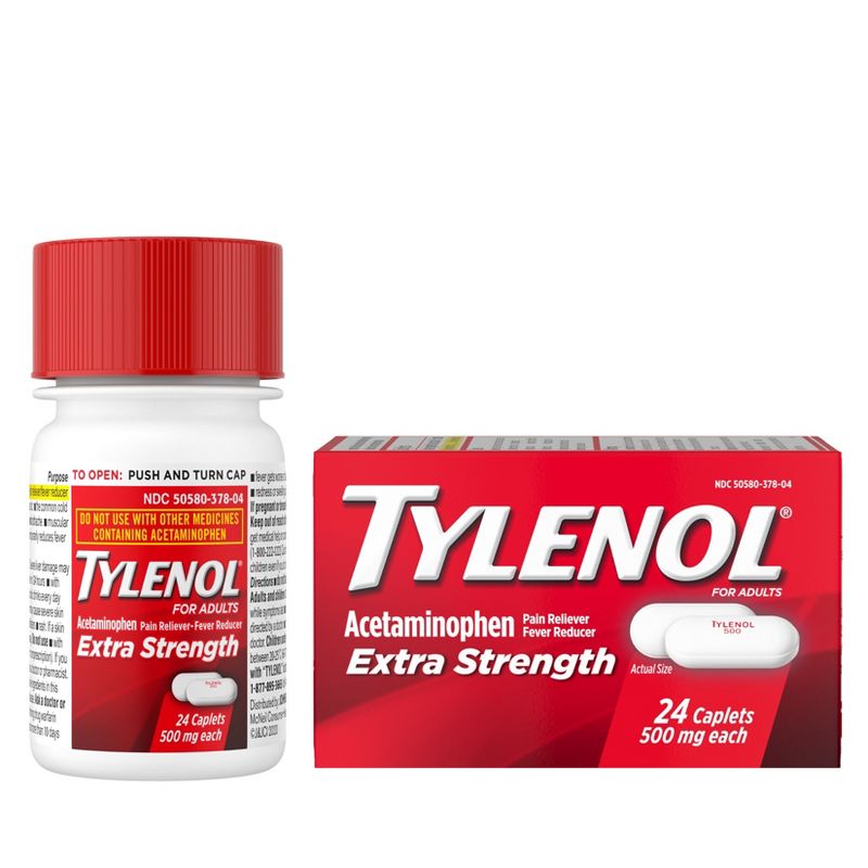Tylenol Extra Strength Pain Reliever and Fever Reducer Caplets - Acetaminophen, 3 of 14