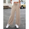 Women's Yoga Pants with Pockets Casual Joggers Loose Lounge Wide Leg High Waisted Drawstring Pants - 2 of 4