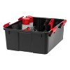 IRIS USA WeatherPro™ Bin Tote Organizing Container, Black/Red - image 4 of 4