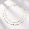Anna-Kaci Women's Layered Pearl Beaded Necklace with Gold Filigree Accents 31.5in/39.5in - Gold - 2 of 4