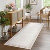 Washable Geometric Bordered Living Room Rugs, Contemporary Non Slip Low Pile Bedroom Carpet, Stain Resistant Dining Room Rugs - 3 of 4