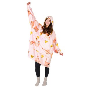 Tirrinia Women Printed Oversized Fleece Wearable Blanket Hoodie Sweatshirt Soft Cozy Gift Wife Woman - 1 of 4