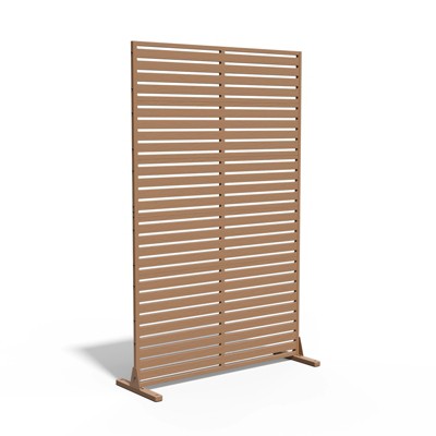 DSVIMOY Outdoor Privacy Screen, 72" H×45" W Patio Privacy Screen, Freestanding Decorative for Deck Balcony Patio, Brown, 45.47"*15.75"*72.05"