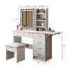 Vanity Table Modern with Lighted Mirror and 5 Drawers for Bedroom 45in - 3irtyhousy - 4 of 4