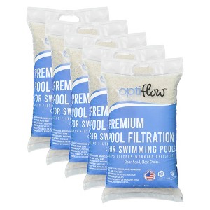 OptiFlow 50Lb Premium Pool Filtration Angular Sand w/Pure Silica Formula, 5 Pack - 1 of 4