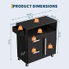 Outdoor Grill Cart with Storage,Multifunction Kitchen Island Food Prep Table with Universal Wheels,Bar Cart for Grilling Accessories - 2 of 4