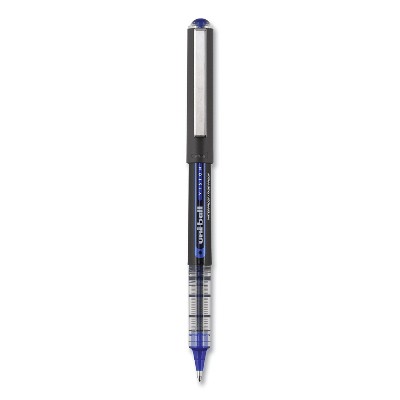 uni-ball VISION Roller Ball Pen Stick Bold 1 mm Blue Ink Black/Blue Barrel  Dozen 70129