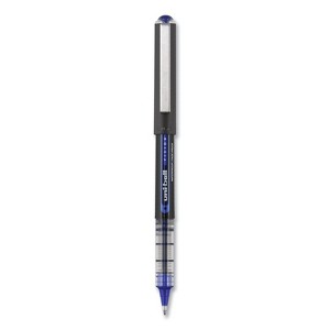 uni-ball VISION Roller Ball Pen Stick Bold 1 mm Blue Ink Black/Blue Barrel Dozen 70129 - 1 of 3