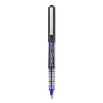 uni-ball VISION Roller Ball Pen Stick Bold 1 mm Blue Ink Black/Blue Barrel Dozen 70129