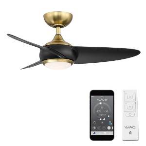 38" WAC Loft Soft Brass Smart Outdoor LED Ceiling Fan - 1 of 2