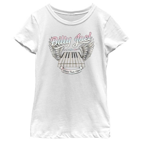 Girl's Billy Joel World Tour 1984 T-Shirt - White - Large