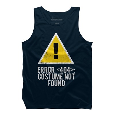 Men's Design By Humans Halloween Error 404 Costume Not Found Apparel By COVI Tank Top