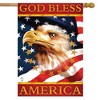 Briarwood Lane God Bless America Bald Eagle House Flag Patriotic 4th of July 28" x 40" - 2 of 4