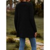 BLUEMING Womens Cardigans Open Front Ribbed Knit Casual Long Sleeve Button Down Soft Coats with Pockets - 2 of 4