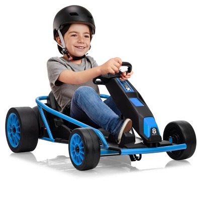 24V Kids Electric Go Kart, Kids Ride on Drifting Car with 300W Motors, Music Power Display, Max Load 155 LBS Racing for Kids 8-12 Years