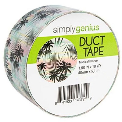 Simply Genius Single Roll Patterned Duct Tape Roll Craft Supplies For Kids & Adults Colored Duct Tape Colors, Tropical Breeze
