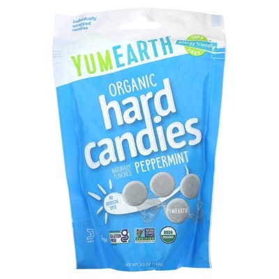 YumEarth, Organic Hard Candies, Peppermint, 3.3 oz